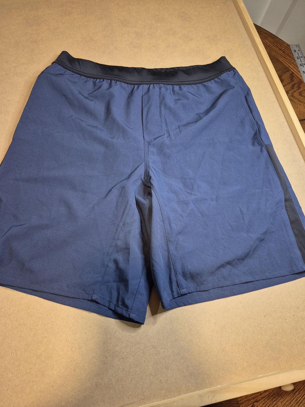 P'tula Navy Athletic Performance Shorts with Black Waistband 4555